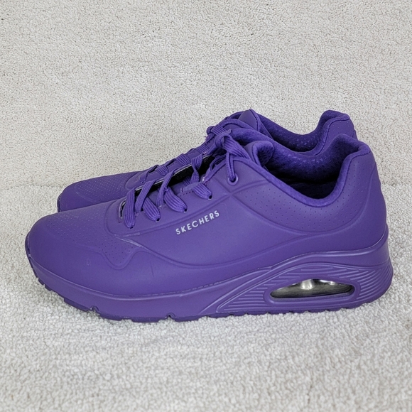 Skechers Uno Night Shades Purple Memory Foam Street Sneakers Sz 10 - Picture 2 of 12